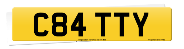 Registration number C84 TTY
